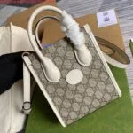 Gucci 671623 Mini Tote Bag With Lnterlocking G White