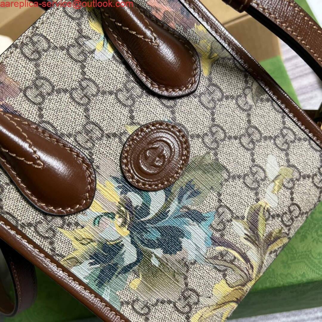 Gucci 671623 Mini Tote Bag With Lnterlocking G Brown