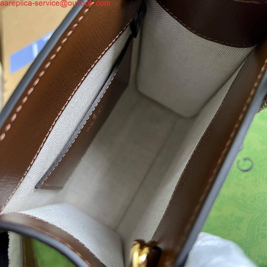 Gucci 671623 Mini Tote Bag With Lnterlocking G Brown