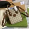 Gucci 671623 Mini Tote Bag With Lnterlocking G Brown