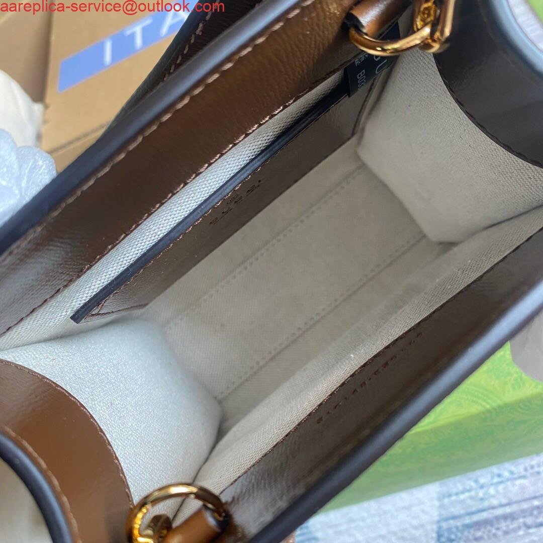 Gucci 671623 Mini Tote Bag With Lnterlocking G Brown