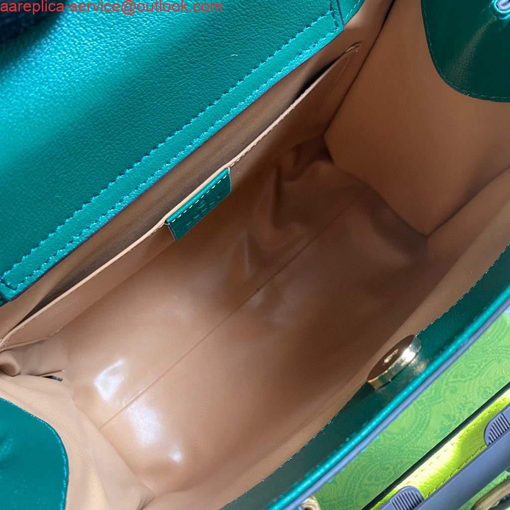 Gucci Diana Small Tote Bag Snake Top Handle Bag 660195 Green