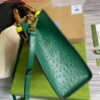 Gucci Diana Small Tote Bag Ostrich Top Handle Bag 660195 Green
