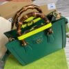 Gucci Diana Small Tote Bag Ostrich Top Handle Bag 660195 Green