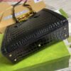 Gucci Diana Small Tote Bag Crocodile Top Handle Bag 660195 Black