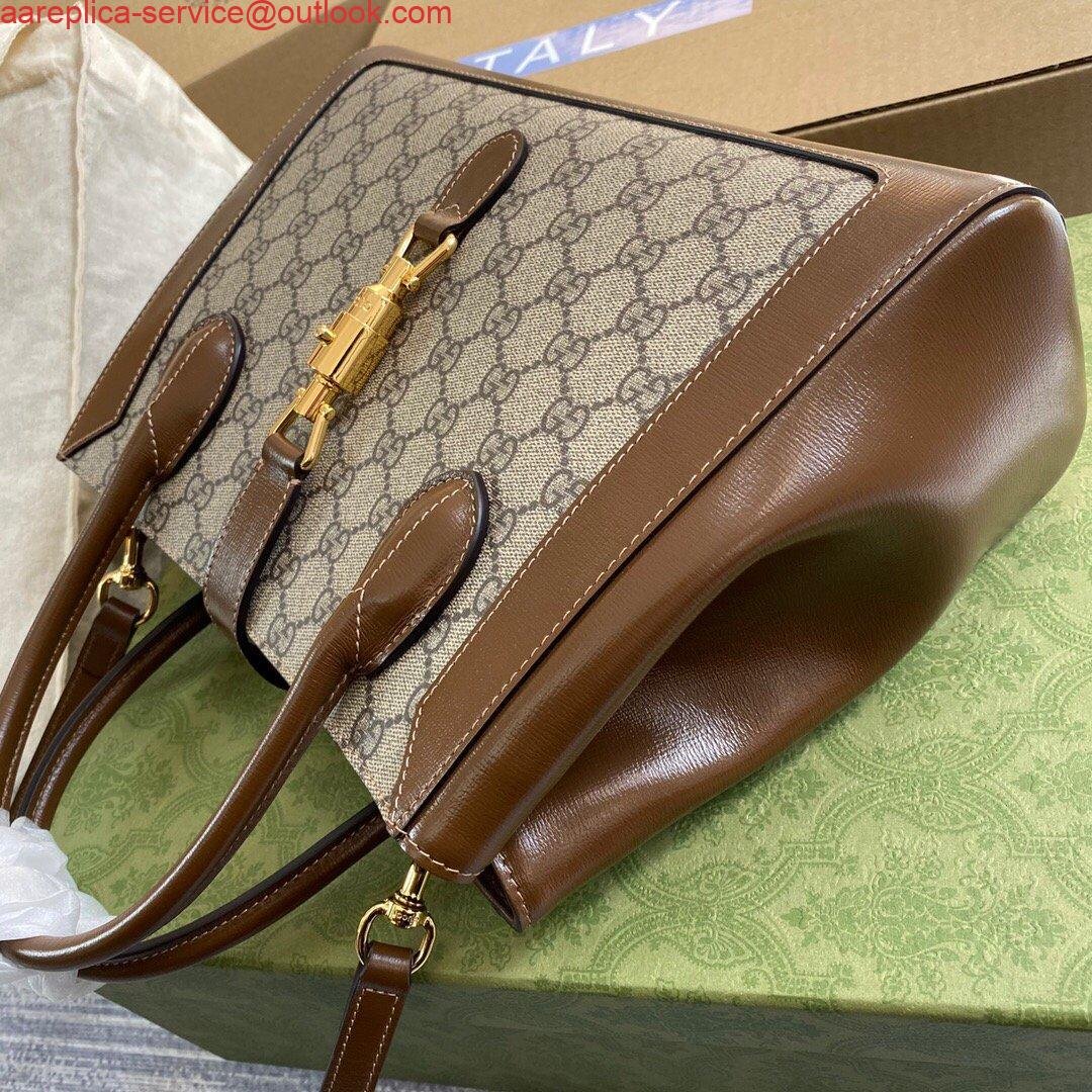Gucci 649016 Gucci Jackie 1961 Medium Tote Bag Brown