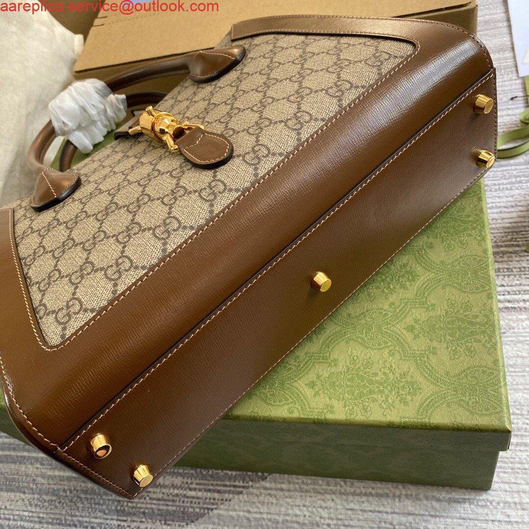Gucci 649016 Gucci Jackie 1961 Medium Tote Bag Brown