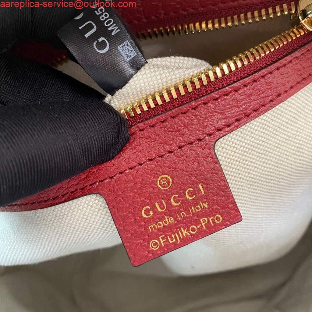 Replica Gucci 647816 Doraemon x Gucci small backpack in mini GG canvas