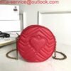 Replica Gucci 550154 GG Marmont Mini Round Shoulder Bag Red