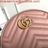 Replica Gucci 550154 GG Marmont Mini Round Shoulder Bag Light Pink