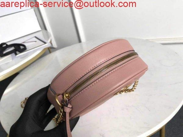 Replica Gucci 550154 GG Marmont Mini Round Shoulder Bag Light Pink