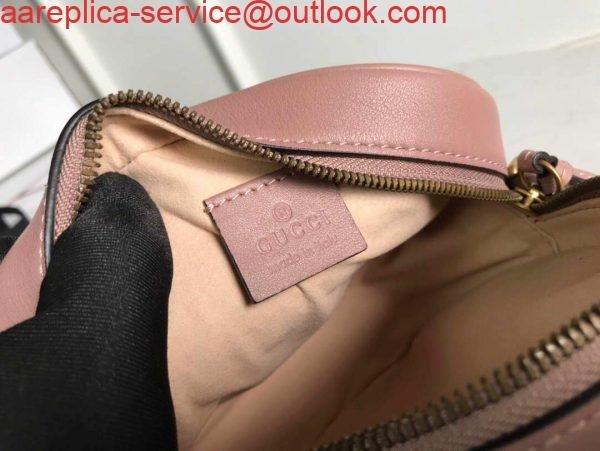 Replica Gucci 550154 GG Marmont Mini Round Shoulder Bag Light Pink