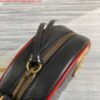 Replica Gucci 550154 GG Marmont Mini Round Shoulder Bag Black Yellow