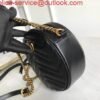 Gucci 550154 GG Marmont Mini Round Shoulder Bag Black