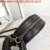 Gucci 550154 GG Marmont Mini Round Shoulder Bag Black