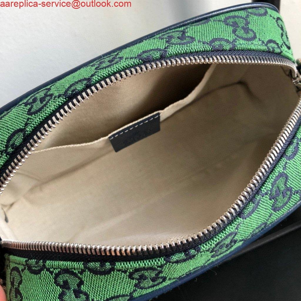 Replica Gucci 447632 GG Marmont Multicolour Small Shoulder Bag Green
