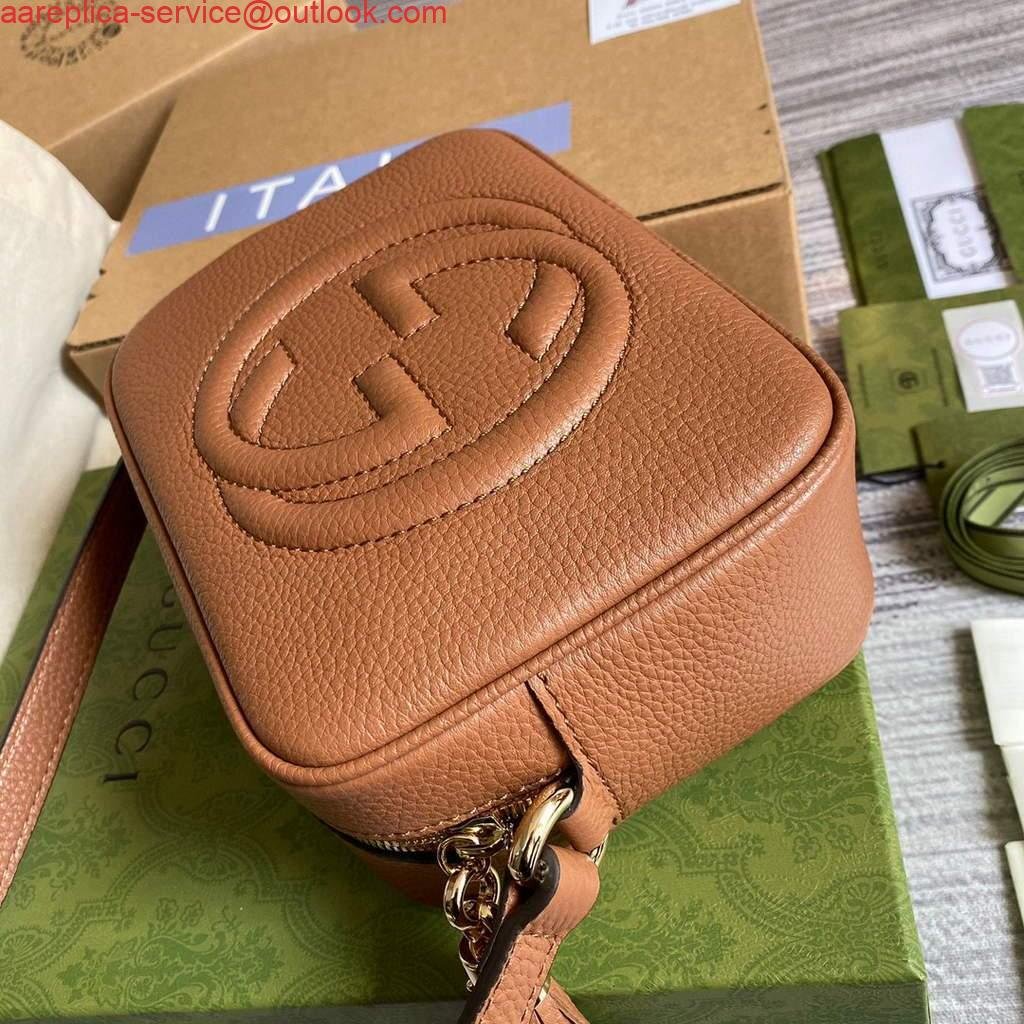 Replica Gucci 308364 Soho small leather crossbody-bags disco bag Brown