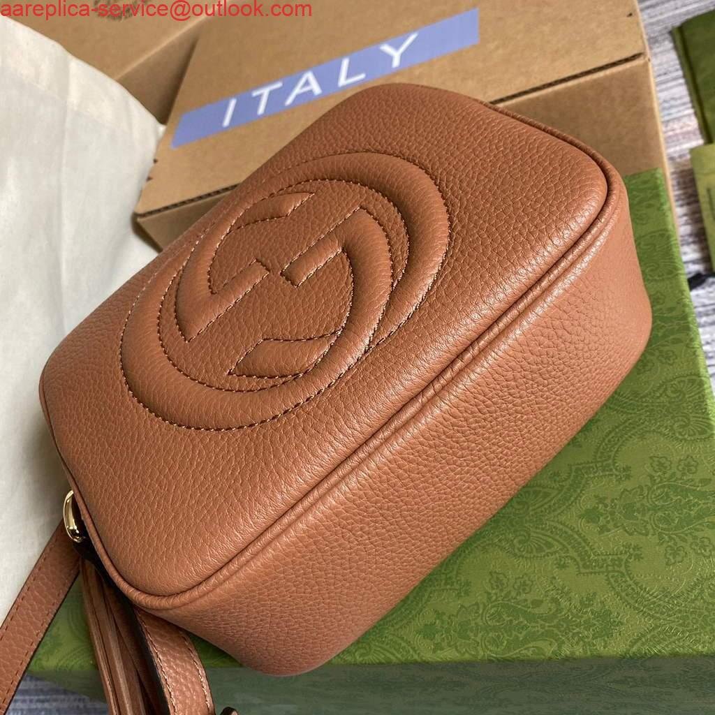 Replica Gucci 308364 Soho small leather crossbody-bags disco bag Brown