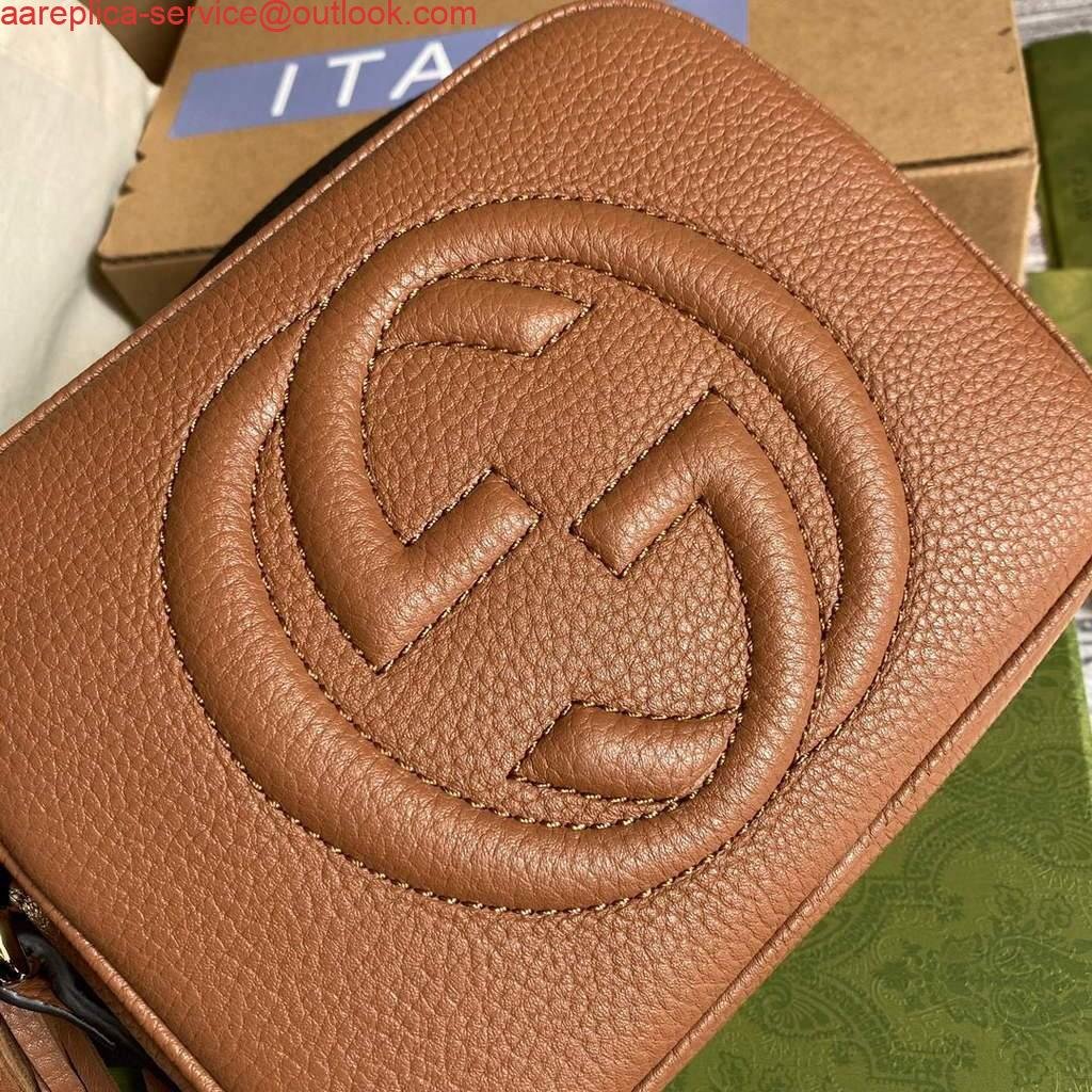 Replica Gucci 308364 Soho small leather crossbody-bags disco bag Brown