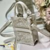 Replica Dior S5555 Mini Dior Book Tote Phone Bag White Eembroidery S1107
