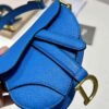 Dior S5685 Micro Saddle Bag With Strap Scarlet Blue Goatskin