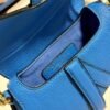 Dior S5685 Micro Saddle Bag With Strap Scarlet Blue Goatskin