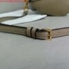 Replica Dior S5685 Micro Saddle Bag With Strap Scarlet Light Gray Goatskin