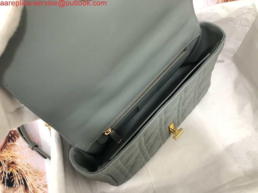 Replica Dior Medium Caro Bag Calfskin M9242 Gray
