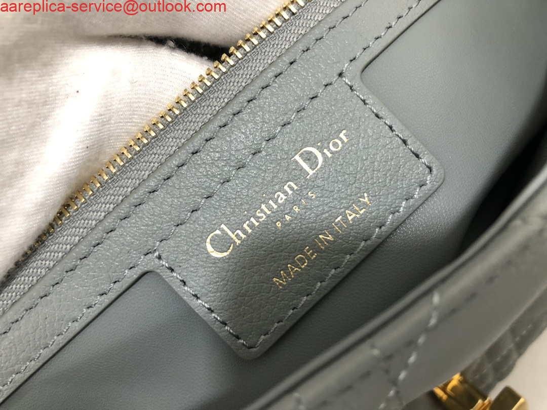 Replica Dior Medium Caro Bag Calfskin M9242 Gray