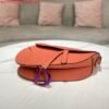 Dior M0446 Dior Saddle Bag Orange Grained Calfskin Purple logo