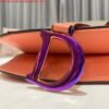 Dior M0446 Dior Saddle Bag Orange Grained Calfskin Purple logo