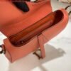 Dior M0446 Dior Saddle Bag Orange Grained Calfskin Purple logo