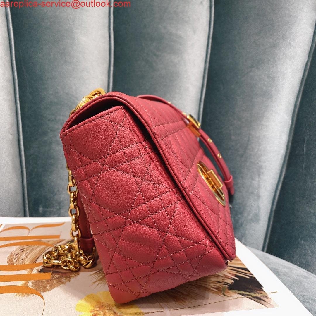 Dior Medium Caro Bag Calfskin M9242 Red