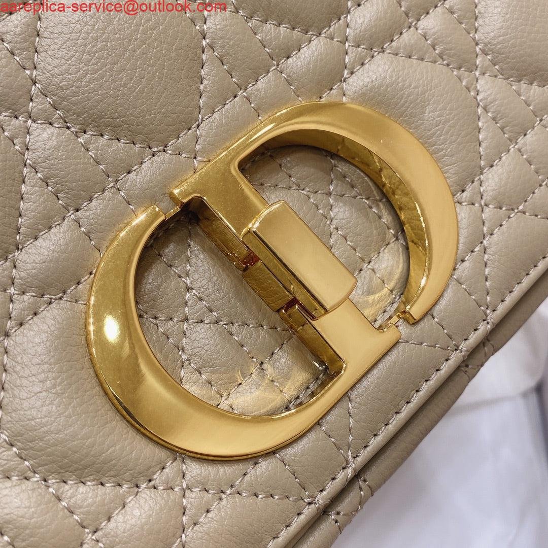 Replica Dior Medium Caro Bag Calfskin M9242 Apricot