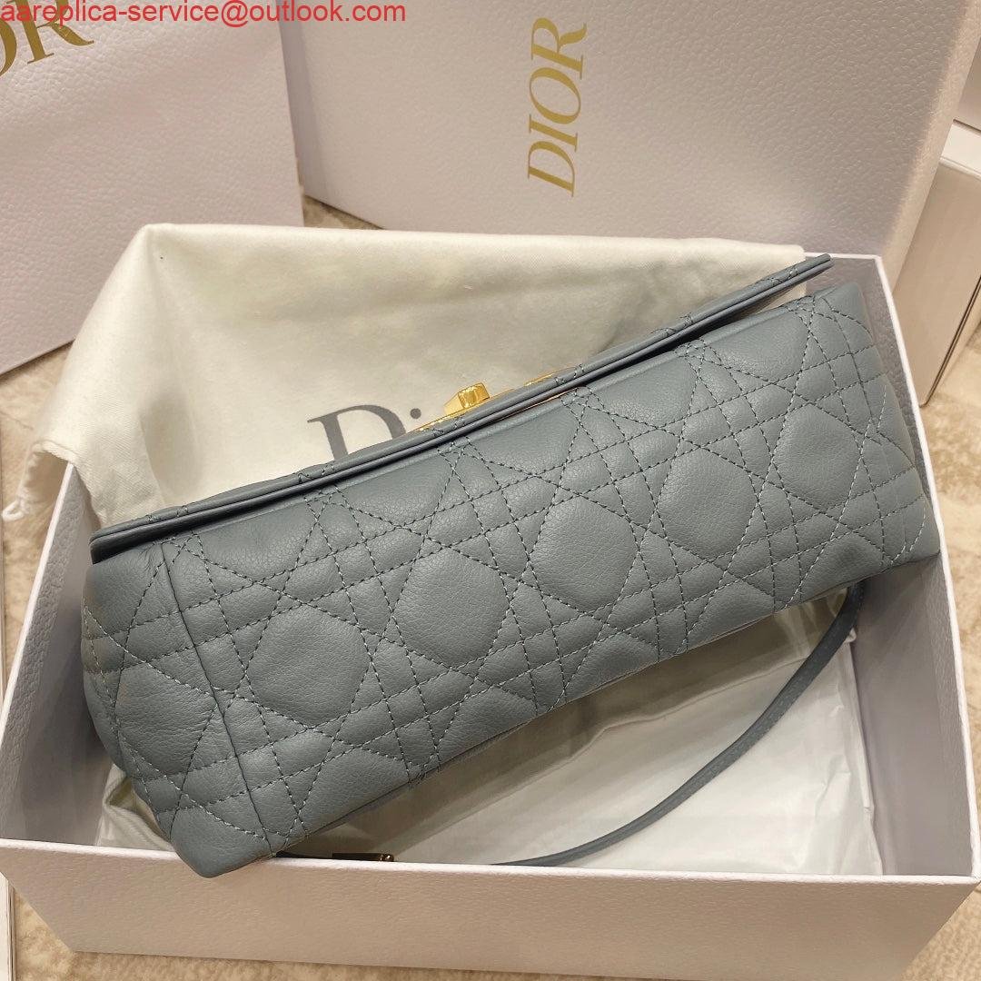 Replica Dior Medium Caro Bag Calfskin M9242 Blue