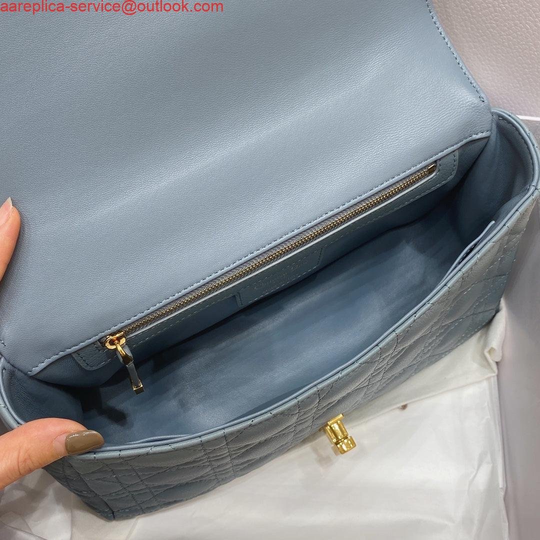 Replica Dior Medium Caro Bag Calfskin M9242 Blue