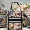 Dior S5555 Mini Dior Book Tote Phone Bag Pink multicolor embroidery S1103