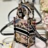 Dior S5555 Mini Dior Book Tote Phone Bag Pink multicolor embroidery S1103