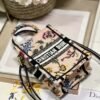 Dior S5555 Mini Dior Book Tote Phone Bag Pink multicolor embroidery S1103