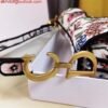 Replica Dior M0455 Saddle Bag With Strap White Cross-Stitch Embroidery