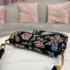 Dior M0455 Saddle Bag With Strap Black Cross-Stitch Embroidery