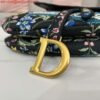 Dior M0455 Saddle Bag With Strap Black Cross-Stitch Embroidery