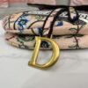 Dior M0455 Saddle Bag With Strap Pink Cross-Stitch Embroidery