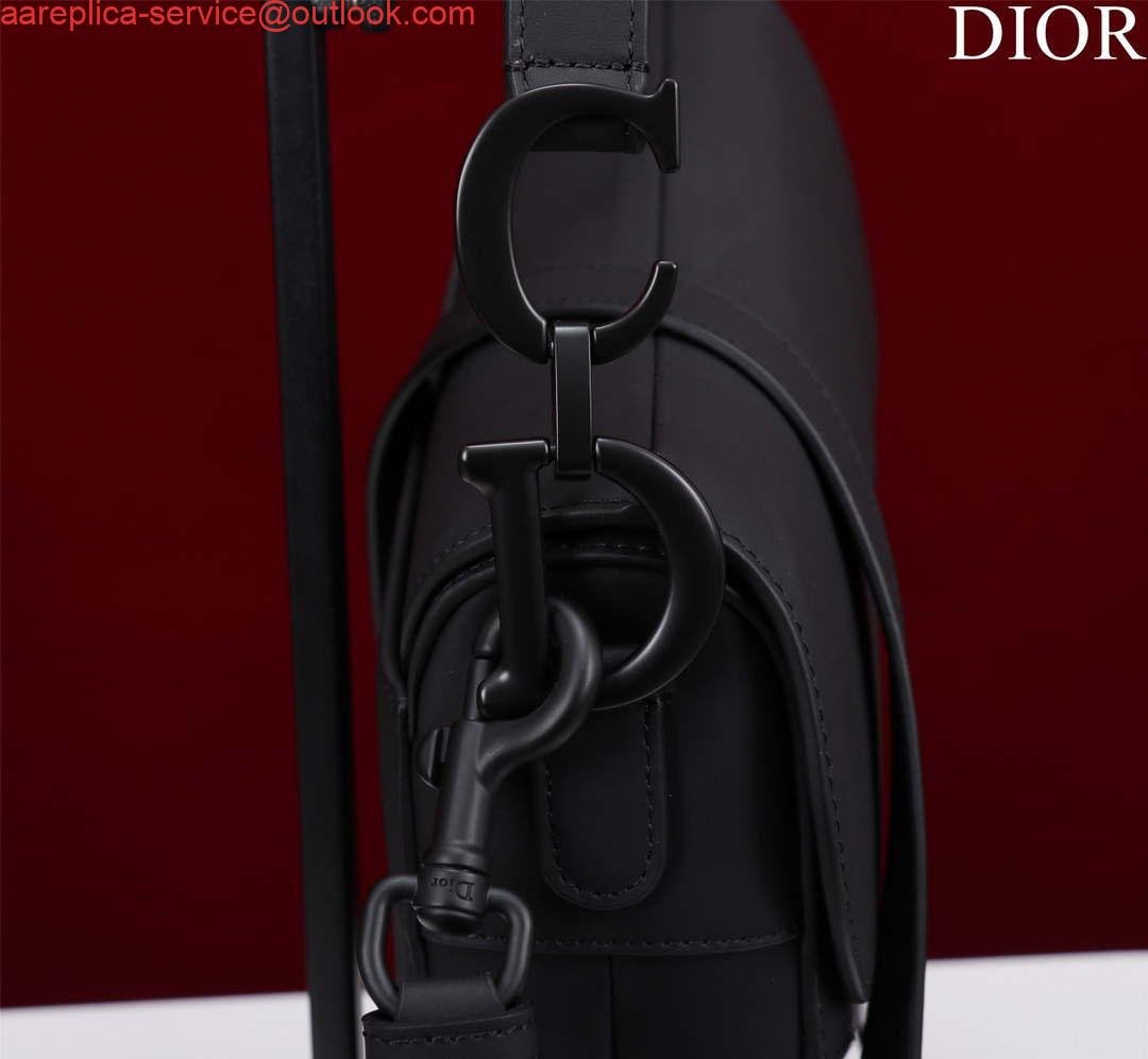 Dior M0455 Saddle Bag With Strap Black Ultramatte Calfskin Black Hardware