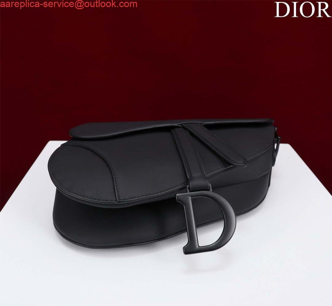 Dior M0455 Saddle Bag With Strap Black Ultramatte Calfskin Black Hardware