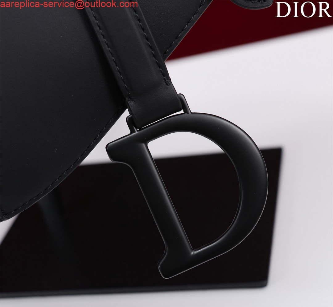 Dior M0455 Saddle Bag With Strap Black Ultramatte Calfskin Black Hardware