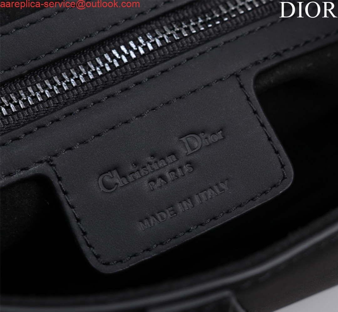 Dior M0455 Saddle Bag With Strap Black Ultramatte Calfskin Black Hardware