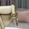 Dior M0455 Saddle Bag With Strap Apricot Grained Calfskin