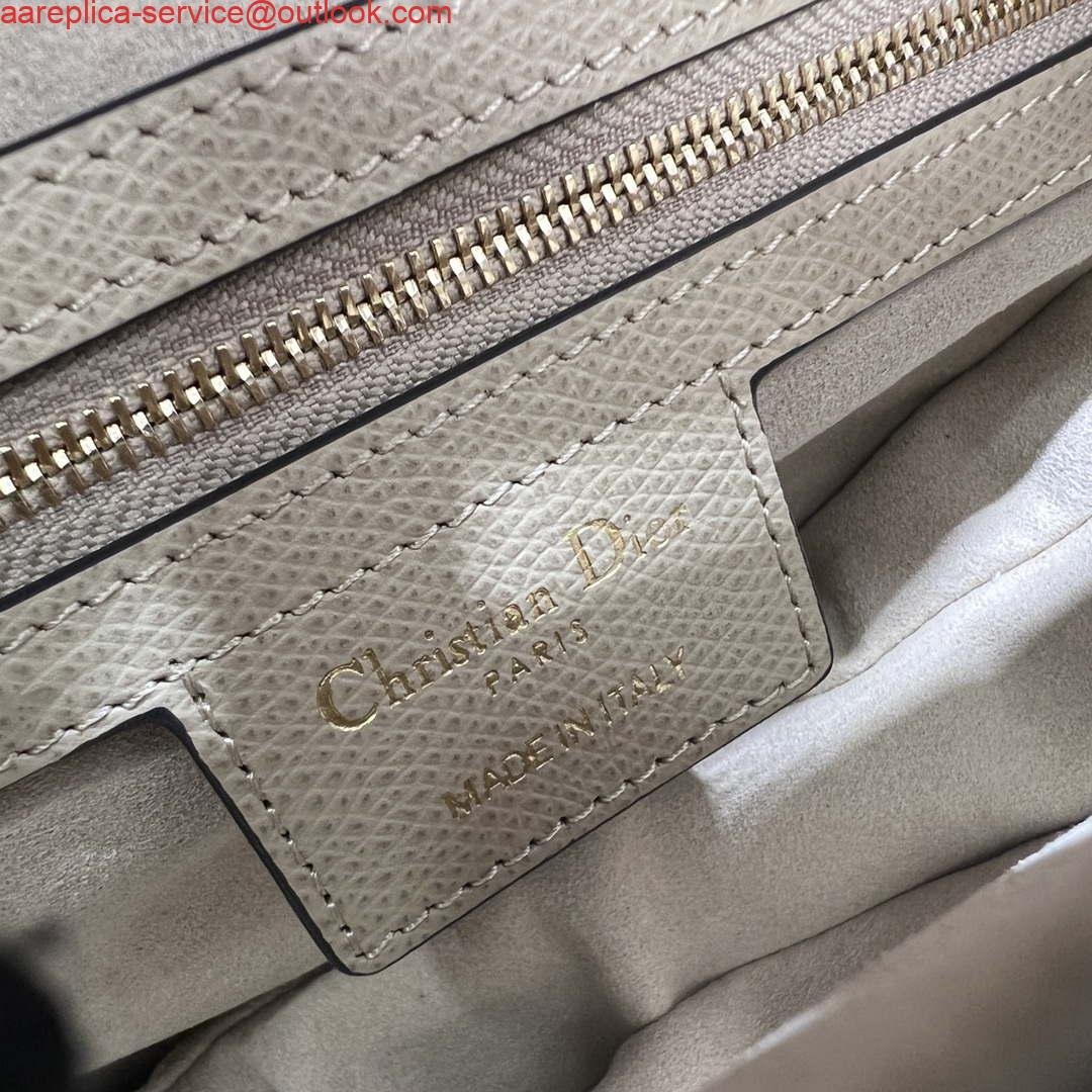 Dior M0455 Saddle Bag With Strap Apricot Grained Calfskin