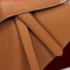 Dior M0455 Saddle Bag With Strap Brown Grained Calfskin